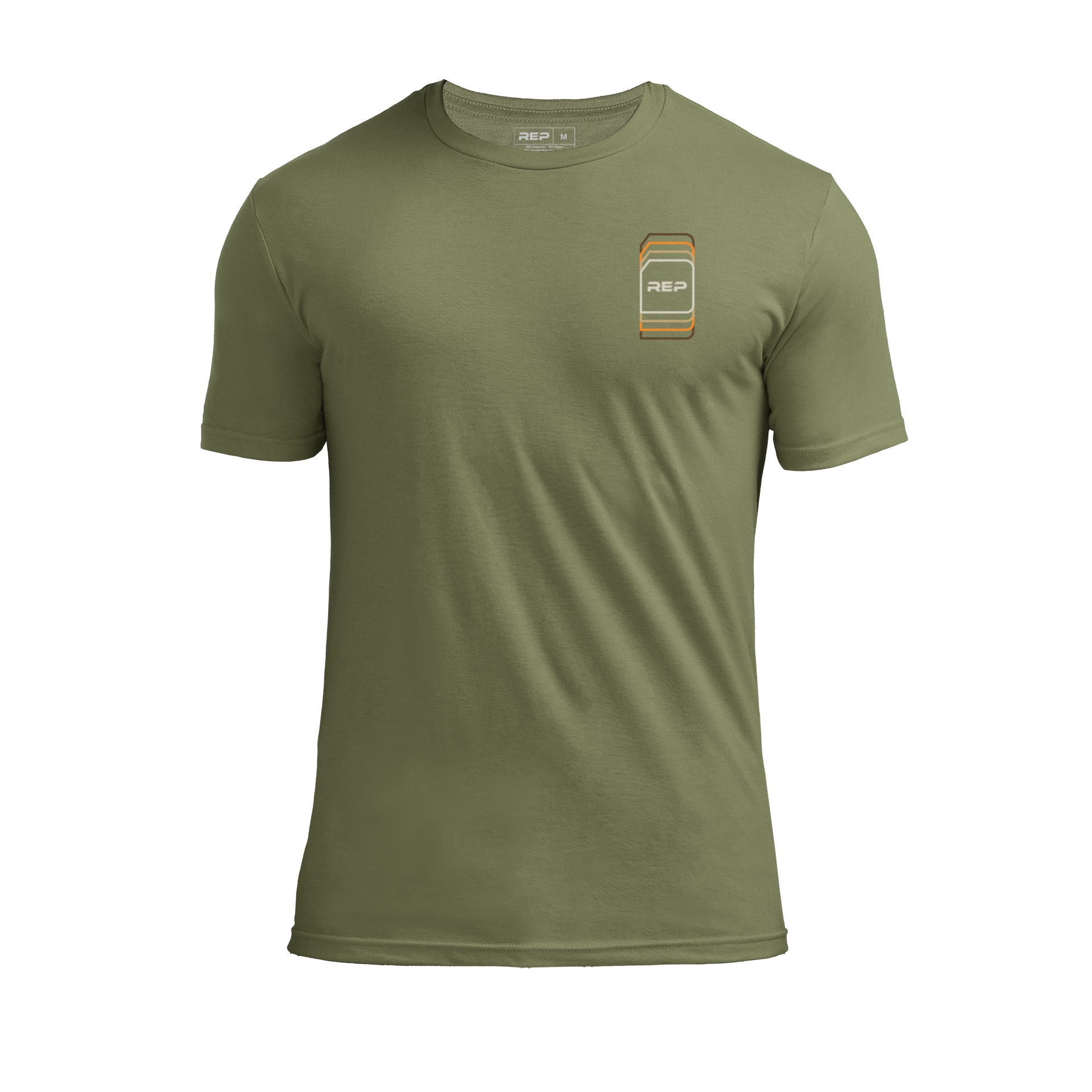 Repetition Tri-Blend Crew T-Shirt - Heather Olive/Tan / X-Small